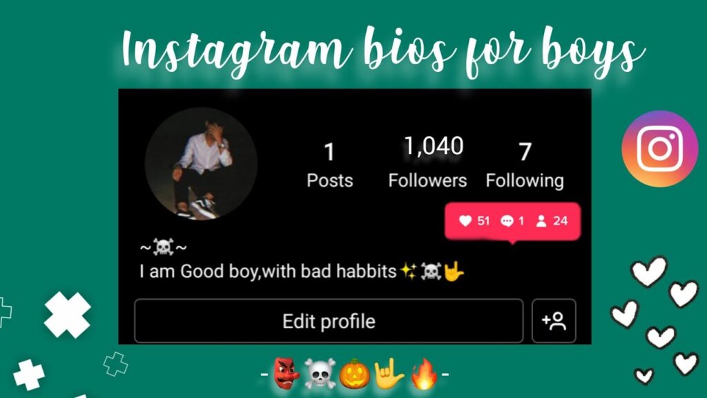 instagram bio for boys